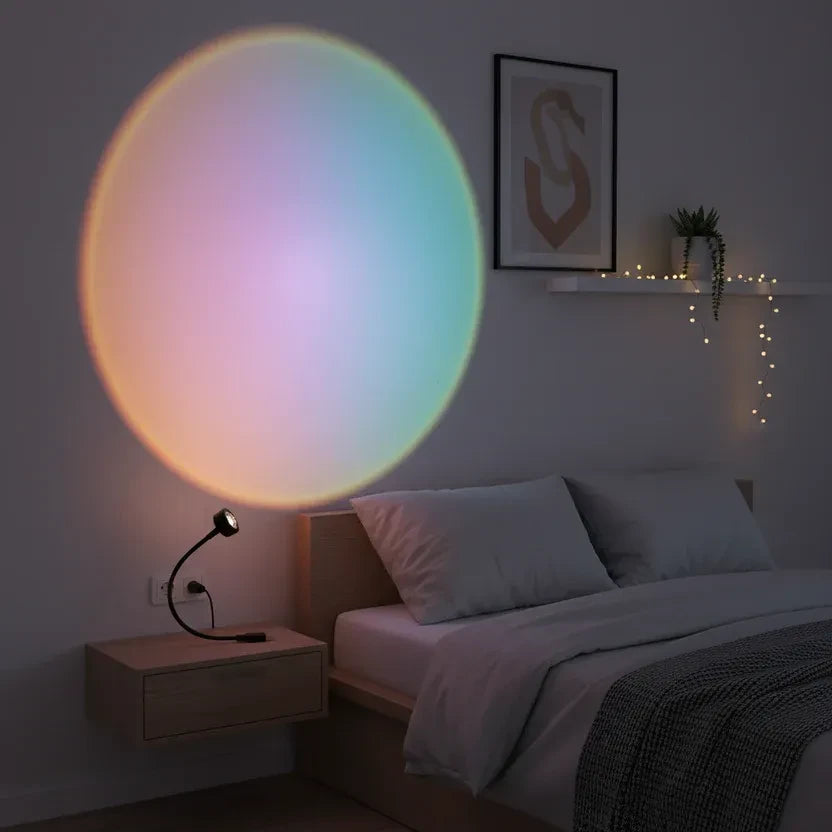 USB Sunset Light LED Rainbow Night Lamp | Photography Wall Atmosphere Decor