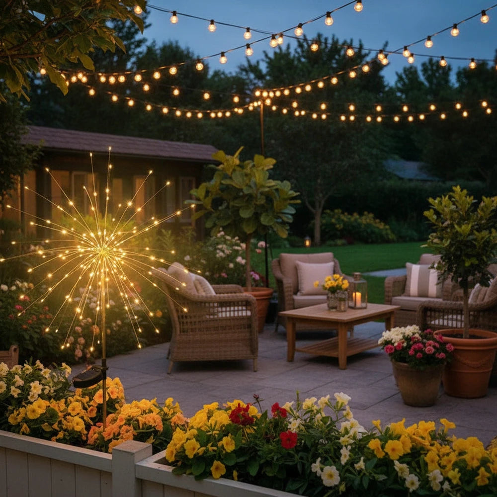 Solar Powered LED Flower Garden Light