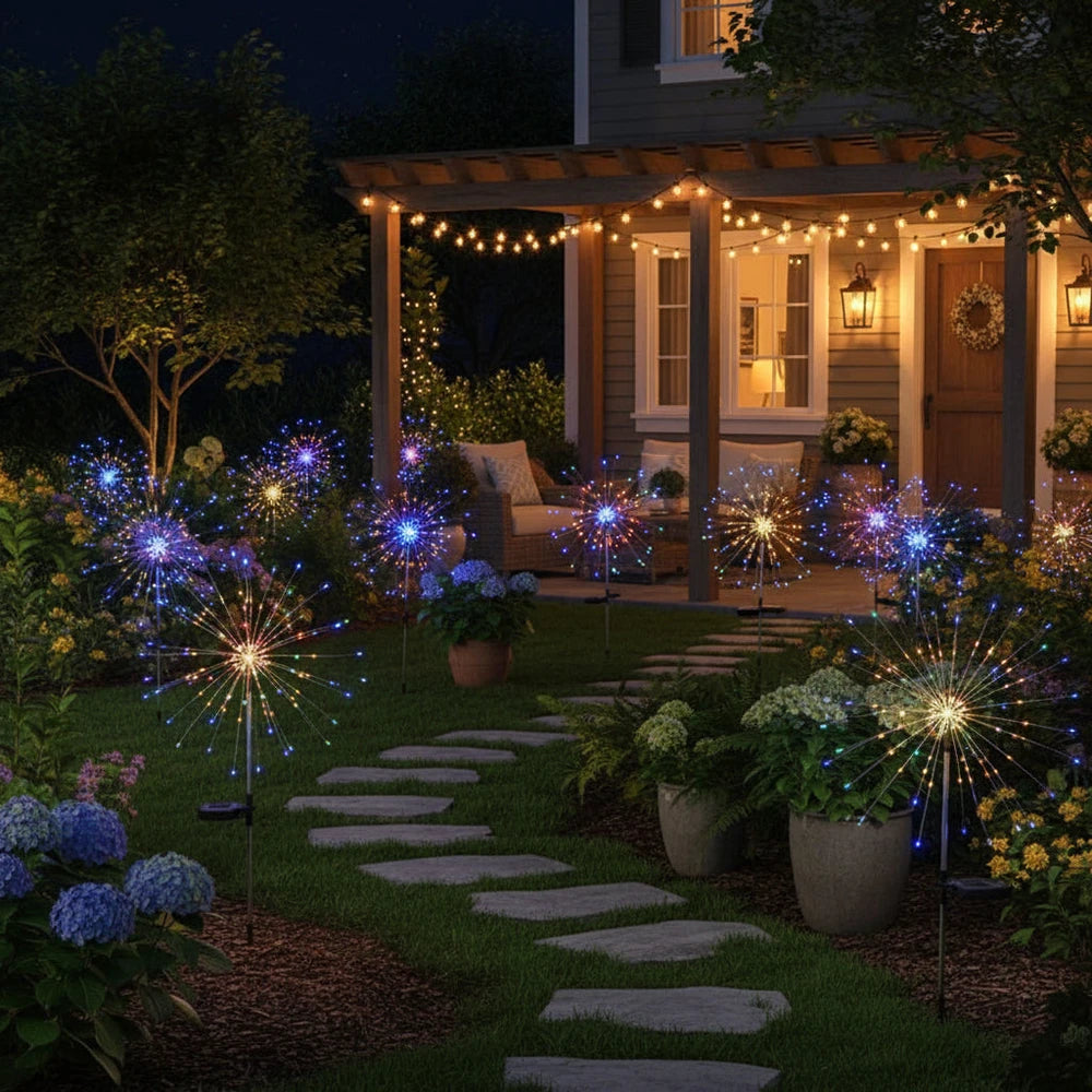 Solar Powered LED Flower Garden Light