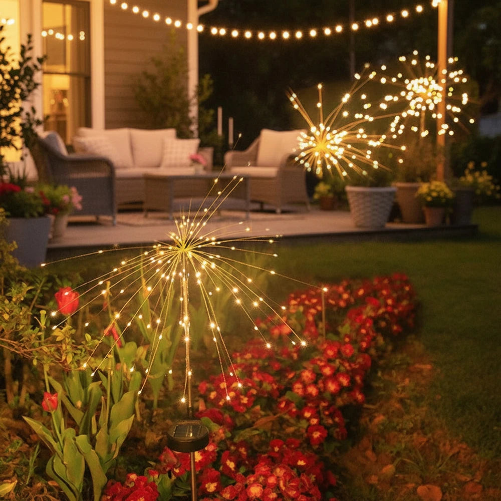 Solar Powered LED Flower Garden Light