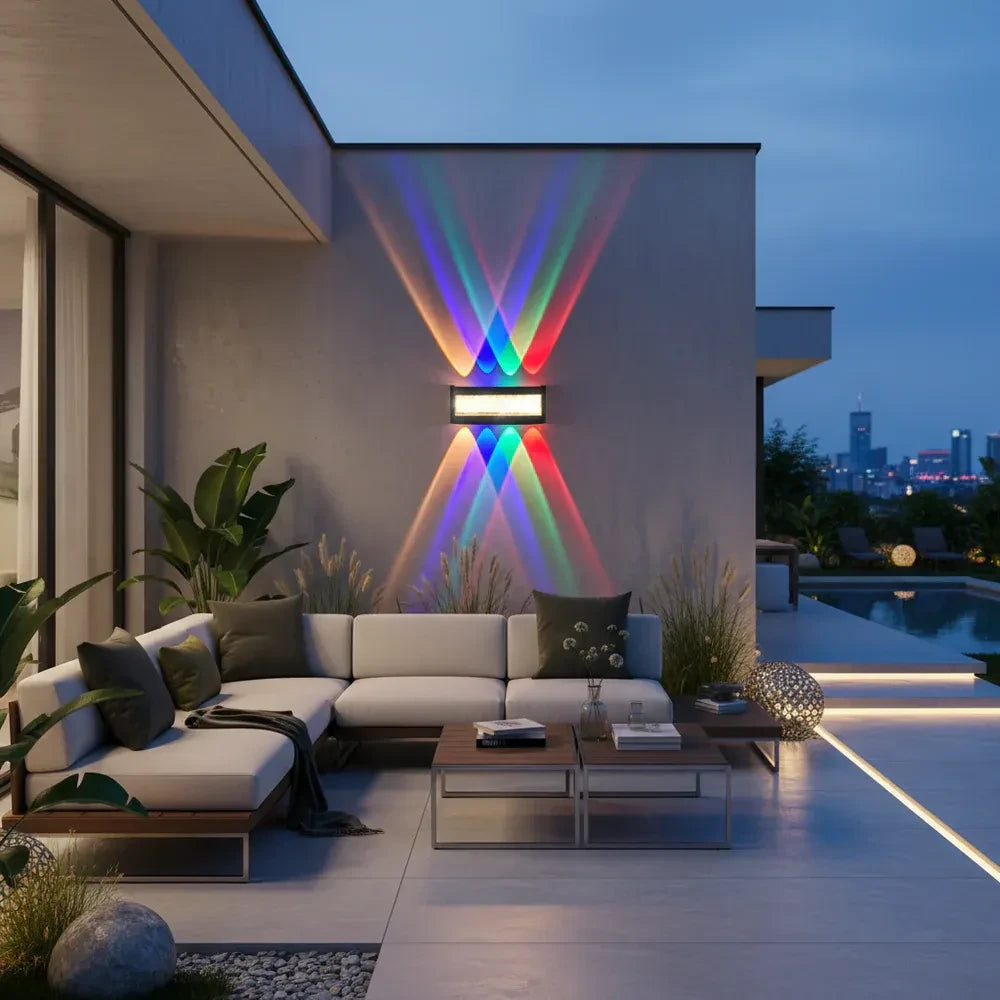 Modern Waterproof RGB Wall Lamp for Indoor Outdoor Use