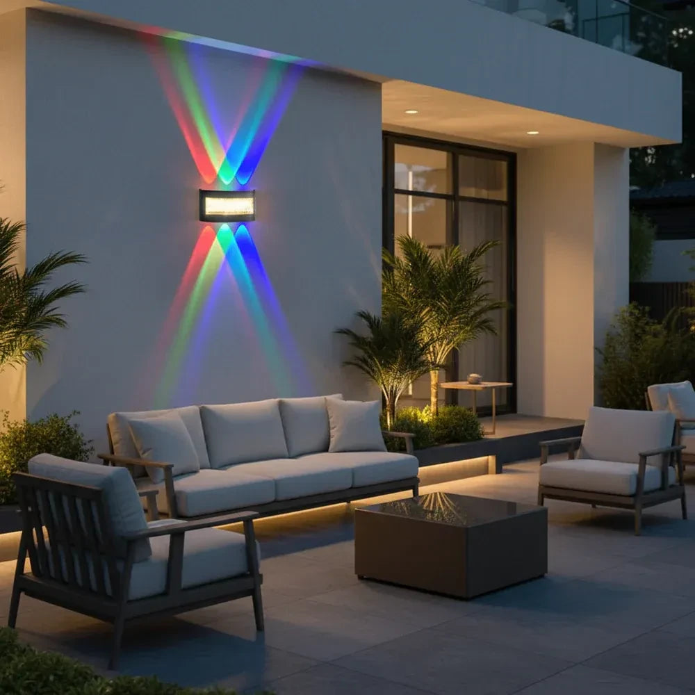 Modern Waterproof RGB Wall Lamp for Indoor Outdoor Use