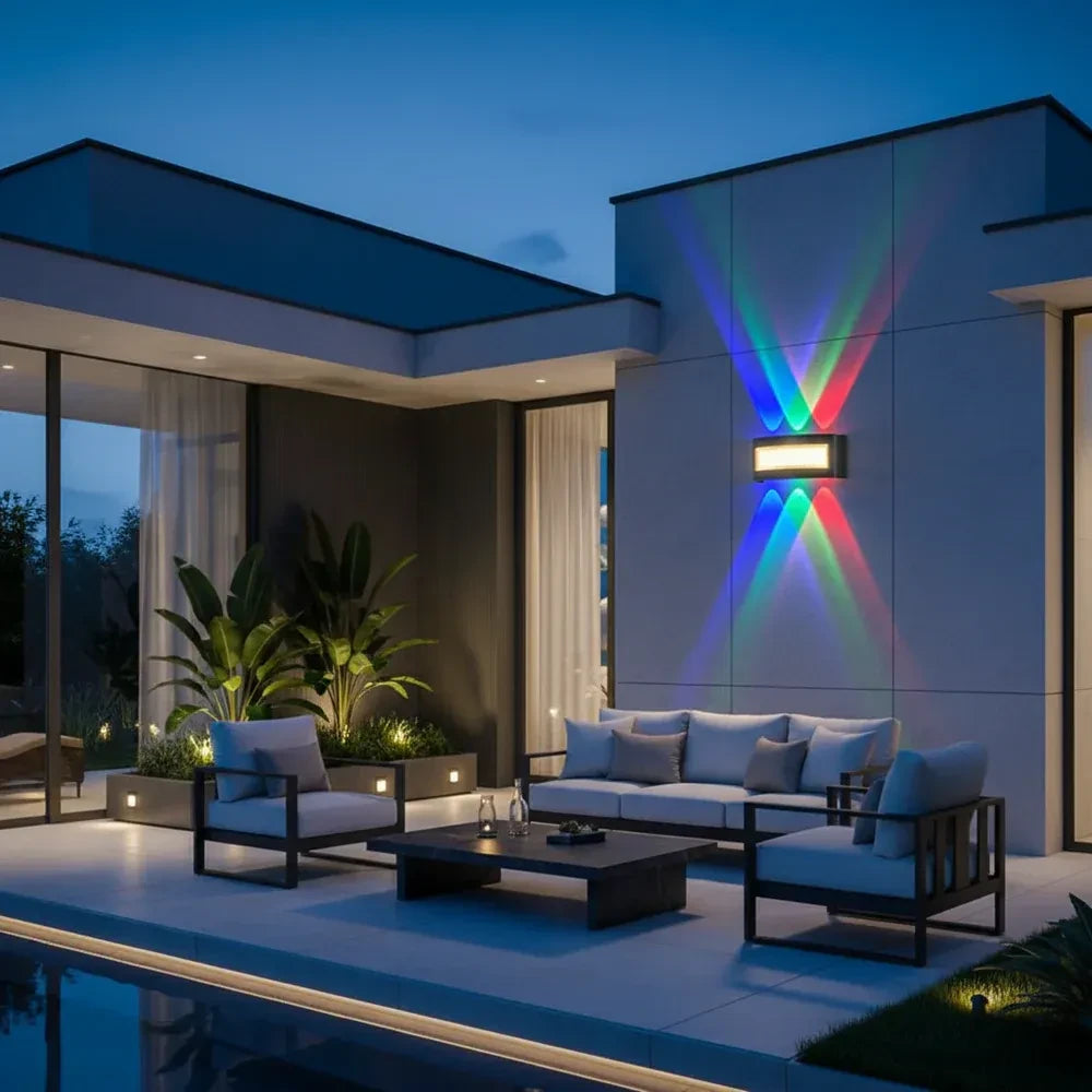 Modern Waterproof RGB Wall Lamp for Indoor Outdoor Use