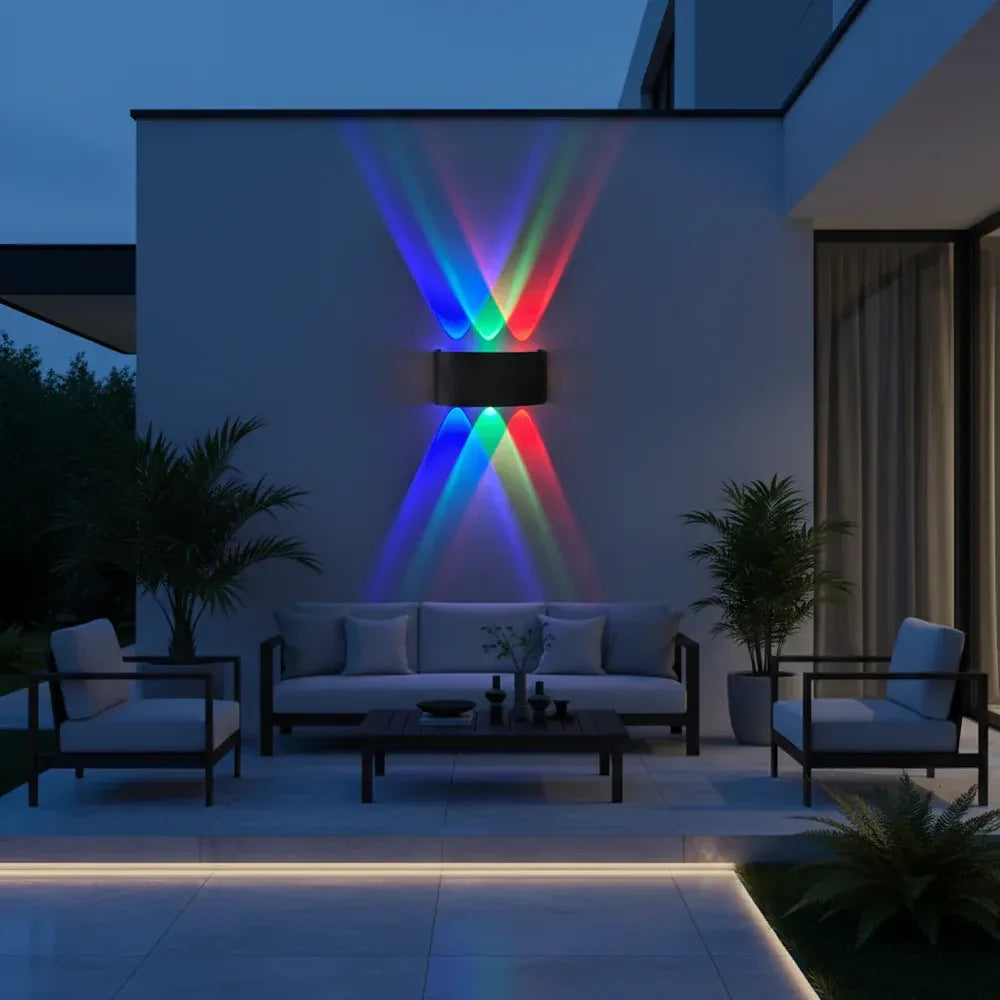 Modern Waterproof RGB Wall Lamp for Indoor Outdoor Use